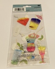 RARE Jolee’s Cocktails Tropical Mixed Drinks Scrapbooking Stickers-New