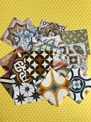 Lot Of Over 200 Moroccan Tile Sticker Kit Scrapbooking Junk Journal Kit