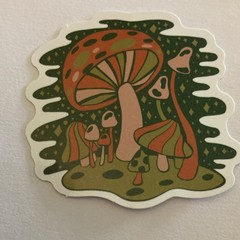 14 Multicolor Mushroom Stickers Set – Flowers & Plants, Mushroom Designs