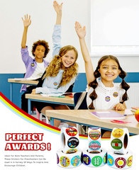 3000 Pcs Reward Stickers for Teachers, 6 Rolls of Motivational Stickers for Kids