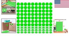 1050 Fluorescent Green Circle Dot Labels – Perfect for Color Coding & Organizing