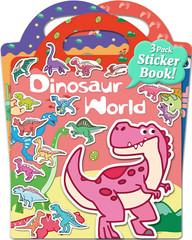 Reusable Sticker Book for Toddlers, Stickers for Kids, Ages 3+, Animals, Dinosau