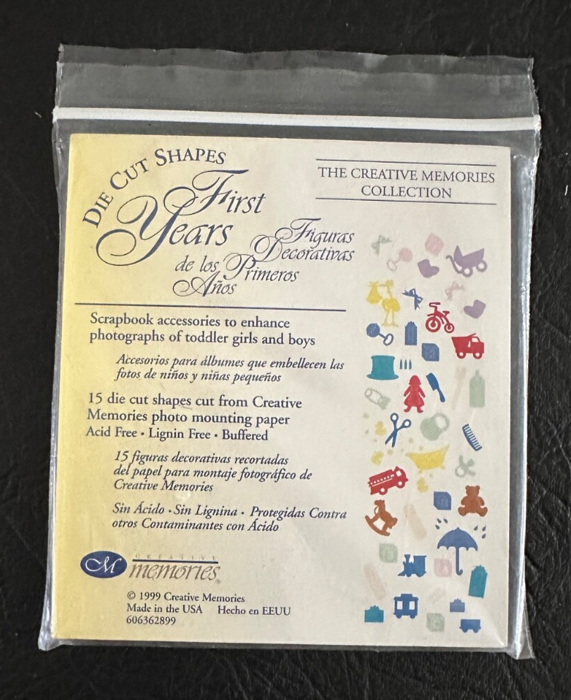 Creative Memories Die Cut Decorative Shapes BABY~Everyday~EVENTS~Vacation~U Pick