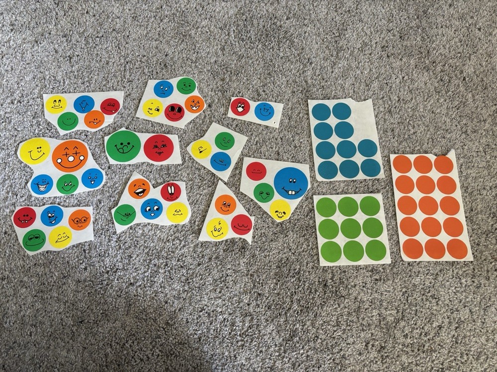 Vintage Smiley Face Stickers Cut Sticker Sheet