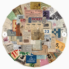 25 PIECES TICKET TAGS AESTHETIC STICKERS SCRAPBOOK JUNK JOURNAL PHONE PC #14