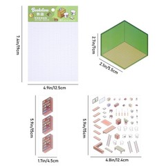 Zxvskr 8 Sets DIY 3D House Stickers Cartoon Colourful Convenience Fruit Flower