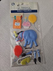 Lot Of 6 Packs 3D Stickers BIRTHDAY, PIRATES, SOCCER, SCHOOL & BEACH THEMES