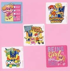 10 Paw Patrol Mighty Pups – Large Stickers – Party Favors – Rewards – Dogs