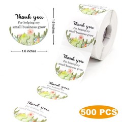 1.5 Inch Cactus Stickers,Thank You for Helping My Small Business