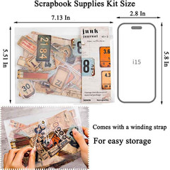 90Pcs Tag Label Scrapbook Stickers for Junk Journal Ephemera, PET