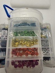 Craft Organizer Carry Case w/Sequins Pearls Rhinestones Brads Embellishments NEW