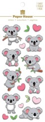 Koala Cuties Love Gold Foil Stickers Planner Supply Papercraft Crafts Scrapbook