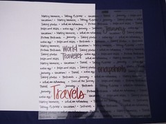 12″ x 12″ Travel Vacation Clear Transparency Overlay Sheet for Scrapbooking Z7