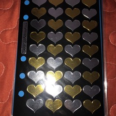 Lot of 2 Stickopotamus GOLD & HEARTS Stickers BINDER STICKERS RARE