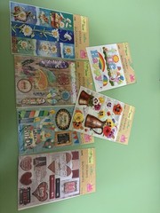 Crafters Square Sticker Lot – 6 Pkgs – Pop-Up Stickers Flowers Hearts Birthday