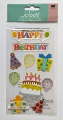 Jolee’s Happy Birthday Party Hats Cake Balloons Gifts Scrapbooking Stickers
