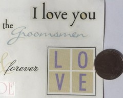 WEDDING DAY SAYINGS Stickers(20pc) MAMBI•Bride•Groom•Honeymoon •Cake•Ceremony••