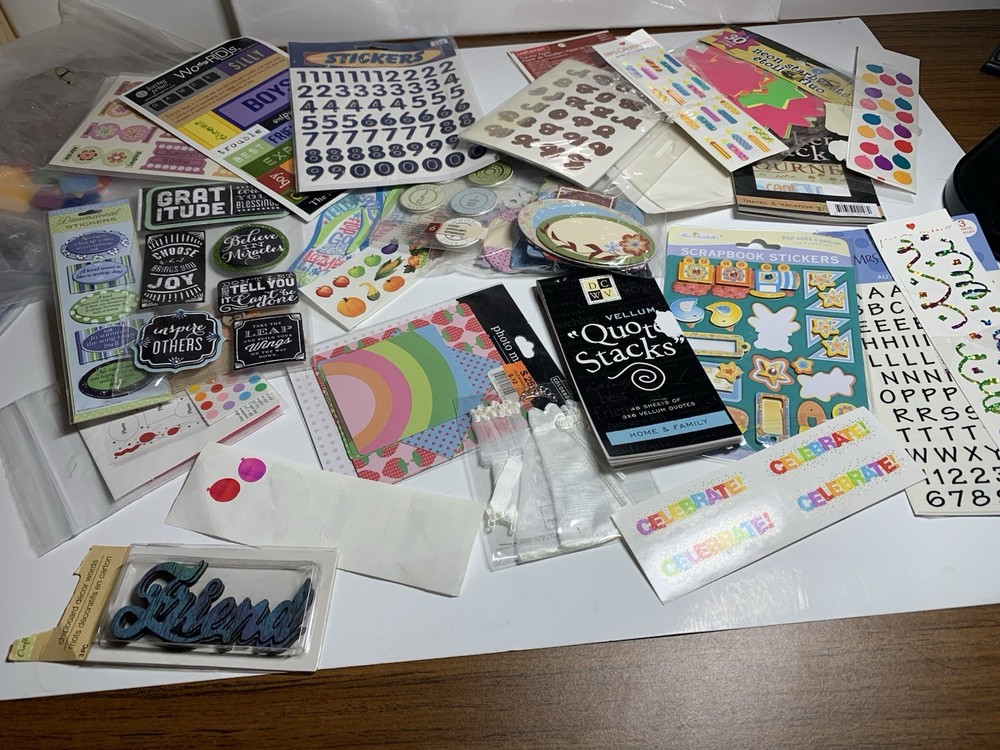 Mixed Sticker Collection Lot! Junk Journaling Scrapbooking More!