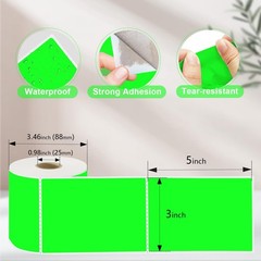 3 X 5 Inch Printable Waterproof Rectangle Color Coding Labels, 300 Per Roll A…