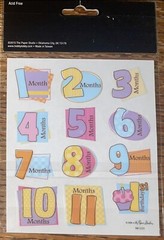 Stickabilities The Paper Studio 1 Month- 12 Months 1 Year Old Scrapbook Stickers