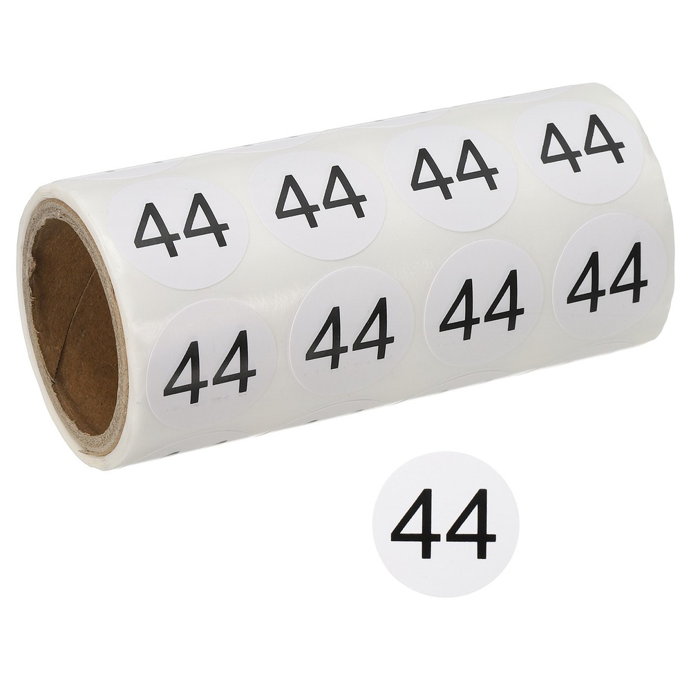1 Inch Number Stickers, Number 44 Sticker Numbers Labels Self Adhesive, Black