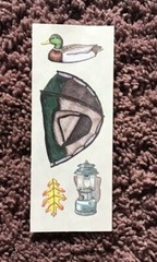 🔥VINTAGE Creative Memories Stickers GREAT OUTDOORS CAMPING TENT LATERN NOS *