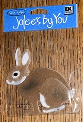 RARE Jolees Bunny Rabbit Brown White Pet Bunnies Animal Easter Scrapbook Sticker