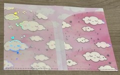 New Happie Scrappie Mini Pink Clouds Sticker Folder