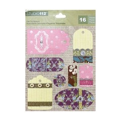 Studio 112 Patterned Tags Stickers Flat Scrapbook Card Embellishments