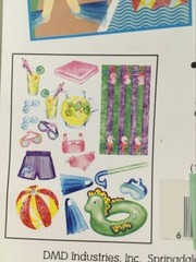 Paper Reflections Vellum Die Cuts LITTLE SWIMMER ~ Pool Ball Summer vacation