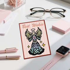 Hollow Angel Silhouette Metal Die Cuts for Greeting Card Making | Carbon Steel C