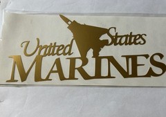 USMC Marines Laser Cut Title Scrapbooking Title Die Cut Pilot Jet Fighter Gold