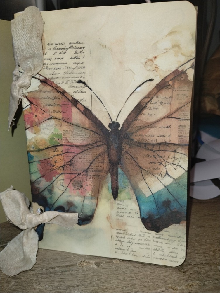 Vintage Butterfly Junk Journal Scrapbook USA Seller