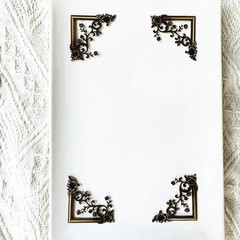 24Pieces Vintage Frame Corner Stickers, Scrapbook Decorative Paper Bronze