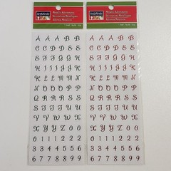 ArtMinds Metallic Adornments Christmas Holiday Stickers Sheet Letters Shiny Foil