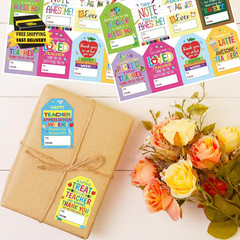 60Pcs Teacher Appreciation Stickers Thank You Teacher Gift Label Stickers Self-A