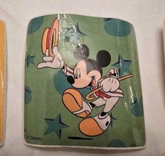 Vintage Smile Makers Mickey Disney Stickers Lot of 5 2.5 x 2.5 Inches