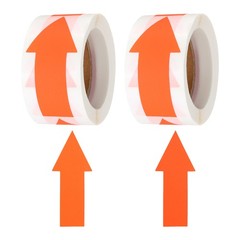 Sticker Labels 150 Count/Roll 1.2×2.8 Inch Fluorescent Rose Red Sign,2 Rolls
