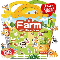 CREATIVETREES Sticker Book Farm Vehicles Animal Toddler 3-6