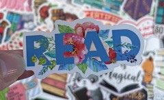 BOOKS and Flowers Stickers cartoon Fun and Cute for laptop water bottle 50 pcs