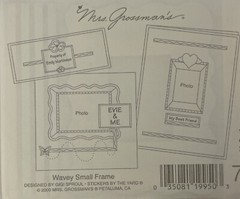 WAVEY SMALL FRAME Stickers(6pc)Mrs.Grossman’s •School•Label•Picture•Cards•