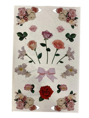 Vintage ROSE GARDEN Flower Sticker Sheet Scrapbook Planner Craft Stickers