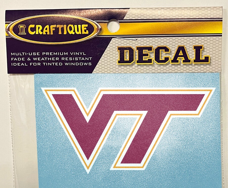 Virginia Tech HOKIES VT Logo Vinyl Decal Car Truck Window Sticker