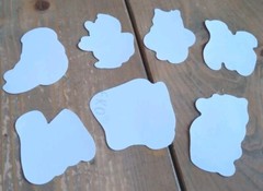 MOFUSAND Style Cute Cat/Kitten Sticker Lot 🐈 (7 total) Approximately 2-3 Inch