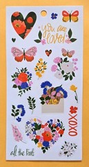 Valentine’s Day, Love, Heart, Butterflies Sticker Sheet