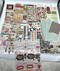 Mixed Scrapbook Sticker Chipboard Lot Crate Paper Heidi Grace Thickers Kit