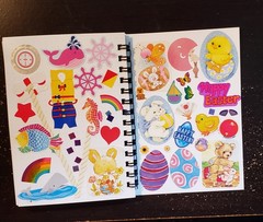 SMALL STICKERBOOK 1 HANDMADE STUCK STICKERS VINTAGE RETRO NEW