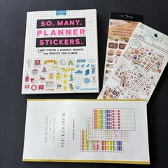 Lot of 4 Books Of Planner Scrapbook Stickers Some Missing But Mostly Complete