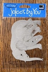RARE Jolees Elephants Mom Or Dad & Baby Zoo Safari Jungle Animals 3D Stickers