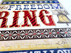 K&Company Americana Stickers Freedom Ring 4th July Embossed Patriotic 2004 NOS